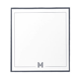 Bloco De Notas Minimalist Monogram Double Border Stationery