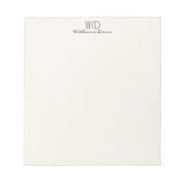 Bloco De Notas Minimalist Monogram Teacher Notepad