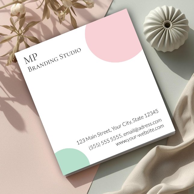 Bloco De Notas Minimalist Pastel Branding Design (Criador carregado)