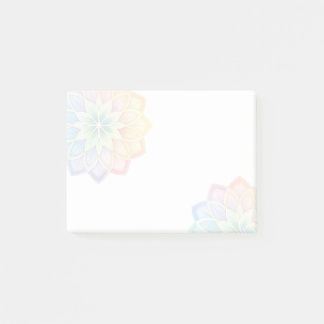 Bloco De Notas Minimalist Pastel Rainbow Floral