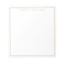 Bloco De Notas Minimalist Tan Monogram Two Border