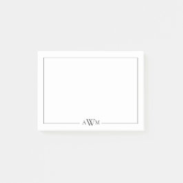 Bloco De Notas Minimalist Three Letter Monogram