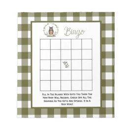 Bloco De Notas Minimalist Woodland BIngo game