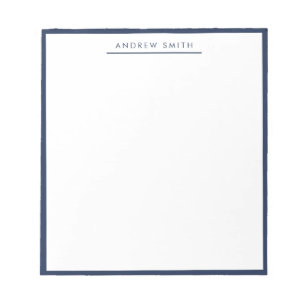 Bloco De Notas Minimalista Clássico Moderno de Linha Simples Azul