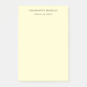 Bloco De Notas Minimalista Clássico Profissional Creme Simples