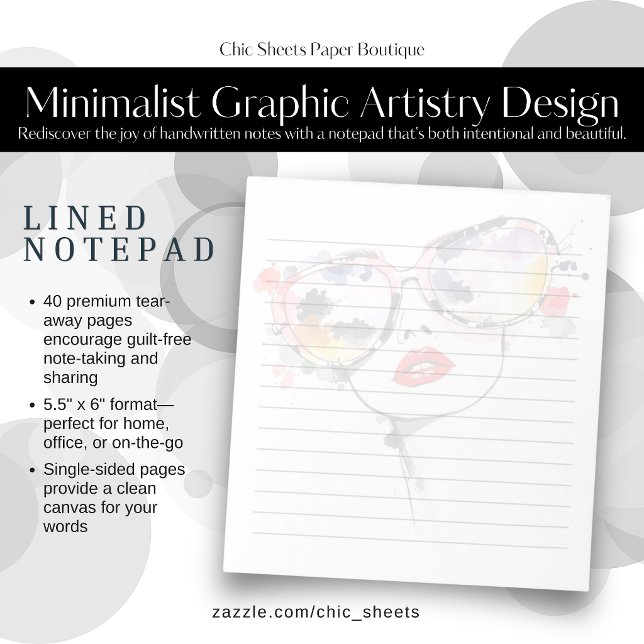Bloco de Notas Minimalista com Design Gráfico Artí (Criador carregado)