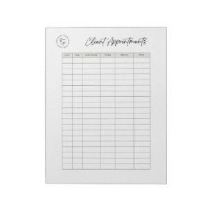 Bloco De Notas Minimalista da Lista de Controladores de Compromis