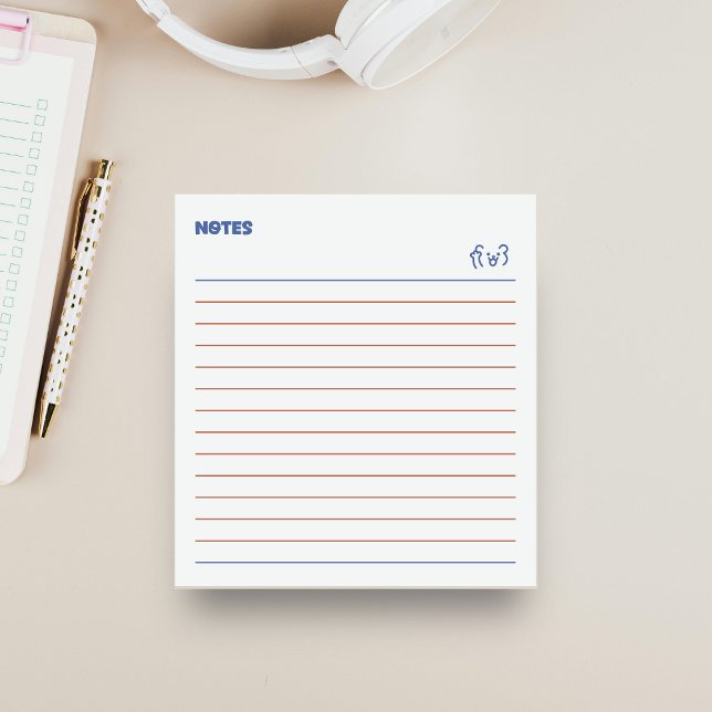 Bloco de notas minimalista do ursinho fofo (Criador carregado)
