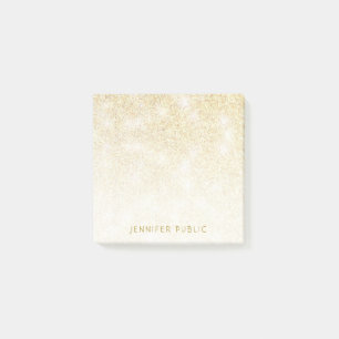 Bloco De Notas Minimalista Elegante Moderno e Glitter Dourado