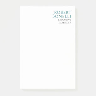 Bloco De Notas Minimalista Moderno Azul e Branco Simples