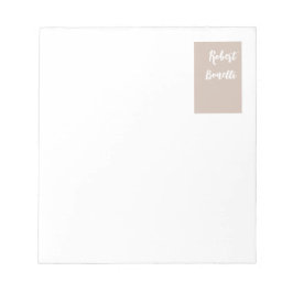 Bloco De Notas Minimalista Moderno Pastel Personalizado Cor Branc
