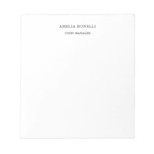Bloco De Notas Minimalista Moderno Profissional Simples Plano