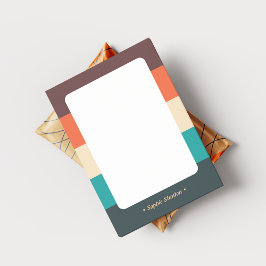 Bloco De Notas Minimalista Moderno Retro Abstrato Roteiro Colorid