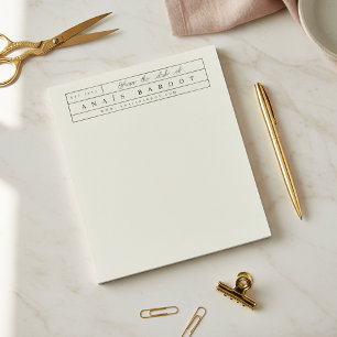 Bloco de Notas Minimalista para Mulheres Elegantes