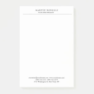 Bloco De Notas Minimalista preto e branco profissional simples