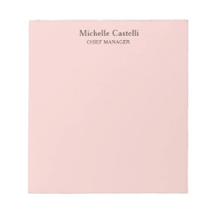 Bloco De Notas Minimalista Profissional Clássico Único Pastel