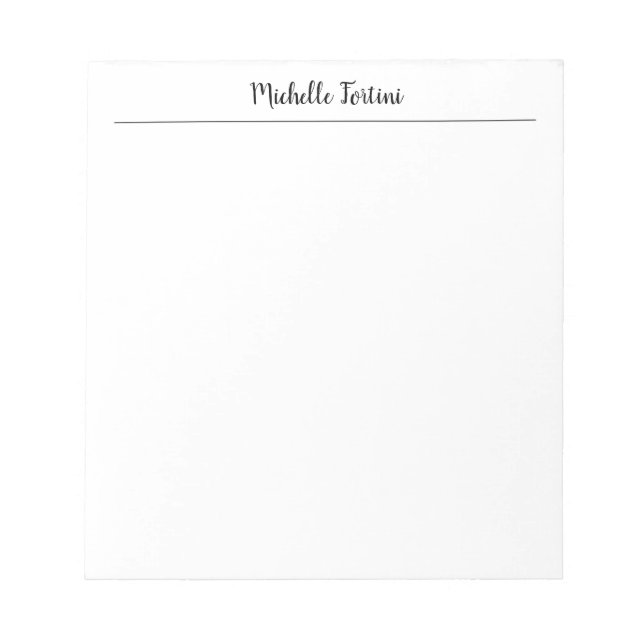 Bloco De Notas Minimalista Profissional Simples Fonte Clássica (Frente)