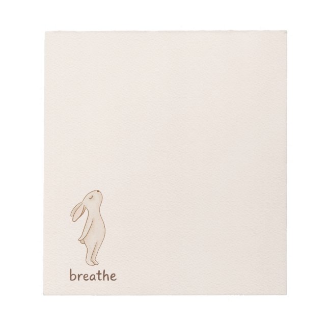 Bloco de Notas Minimalista “Respire” Coelhinho (Frente)