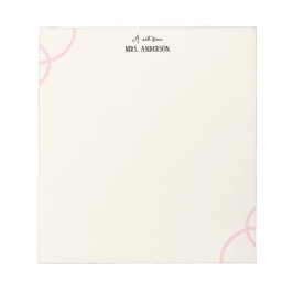 Bloco de Notas Minimalista Simples Boho para Profe