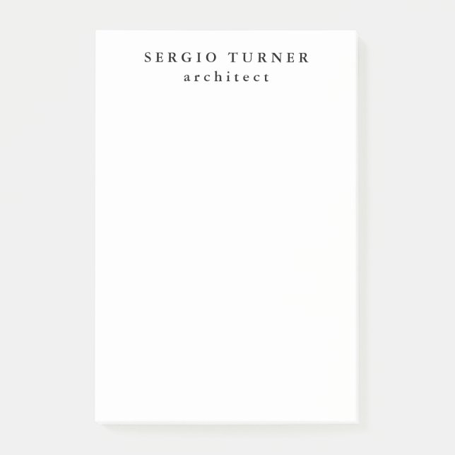 Bloco De Notas Mínimo de tendências profissional (Frente)