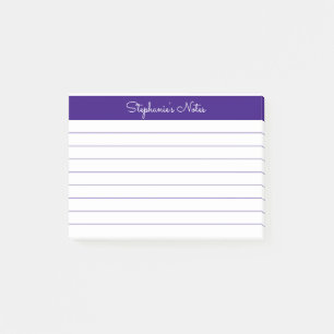 Bloco De Notas Mínimo Elegante Roxo Vinculado Personalizado