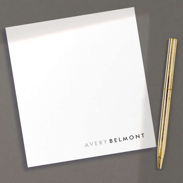 Bloco De Notas Mínimo Negro Simples e Moderno Profissional (Criador carregado)