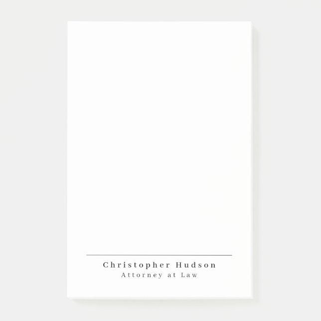 Bloco De Notas Mínimo Simples Branco Preto (Frente)