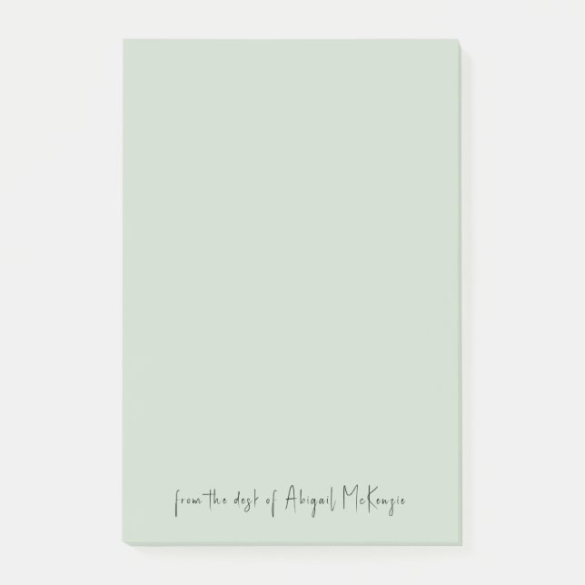 Bloco De Notas Mint 4x6 da mesa de script (Frente)