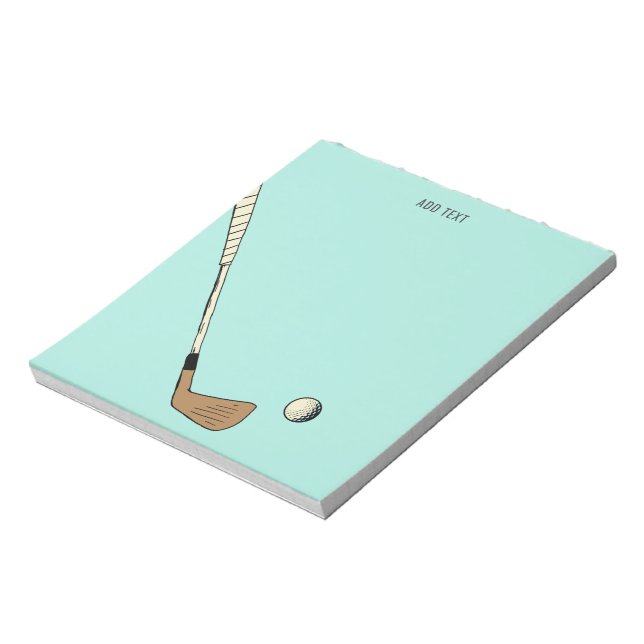 Bloco De Notas Mint Modern Vintage Golf (Invertido)