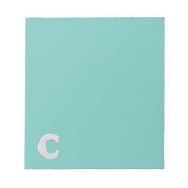 Bloco De Notas Mint Silver - Letra C