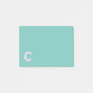 Bloco De Notas Mint Silver - Letra C