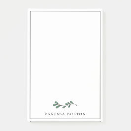 Bloco De Notas Minúsculo Mistura Verde Adicione Seu Nome