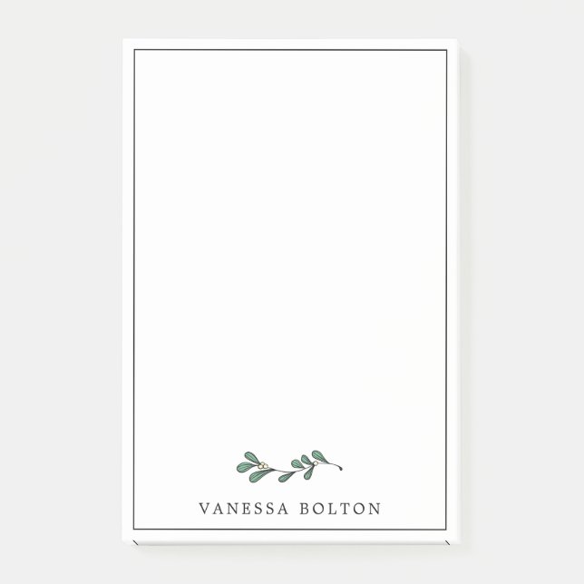 Bloco De Notas Minúsculo Mistura Verde Adicione Seu Nome (Frente)