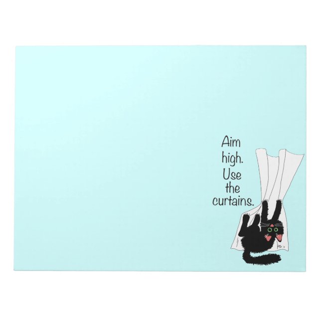 Bloco De Notas Mire alto. Use as Cortinas. (Frente)