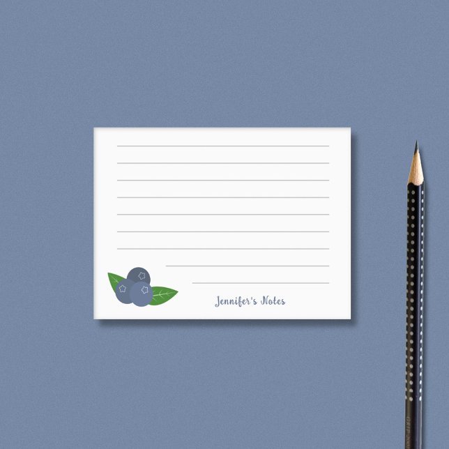 Bloco De Notas mirtilo (Blueberry Post-it Notes)