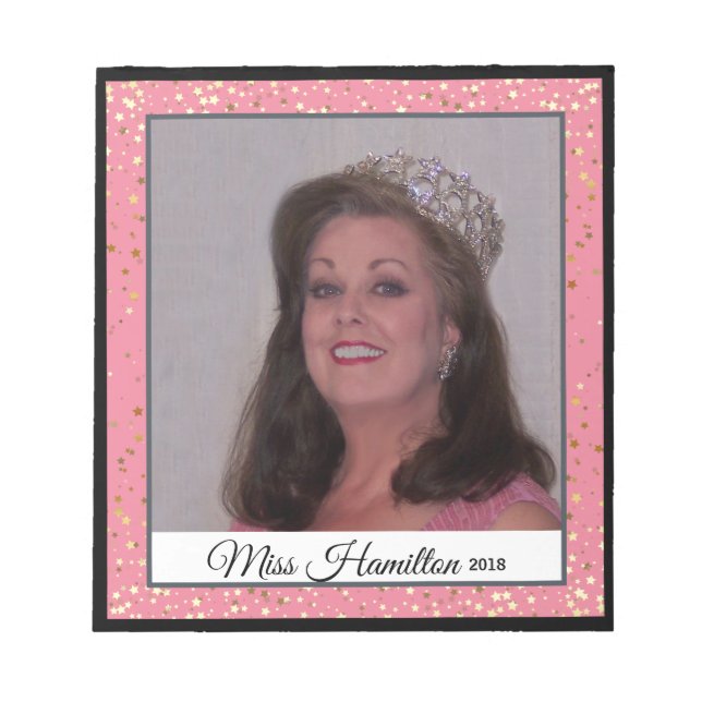 Bloco De Notas Miss América EUA Rodeo Autografo Pad-Stardust (Frente)