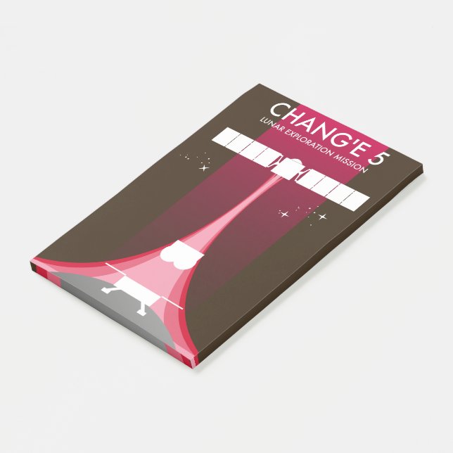 Bloco De Notas Missão de Exploração Lunar Chang'e 5 (Inclinado)