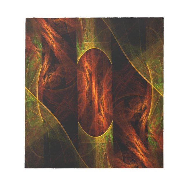 Bloco de notas Místique de Abstrato de arte da sel (Frente)