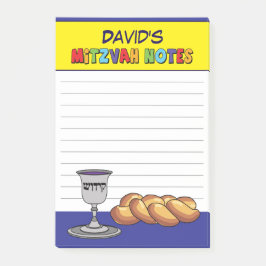 Bloco De Notas Mitzvah Kiddush Amarelo Personalizado