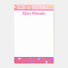 Bloco De Notas Mitzvah Notes - Estrela Rosa de David