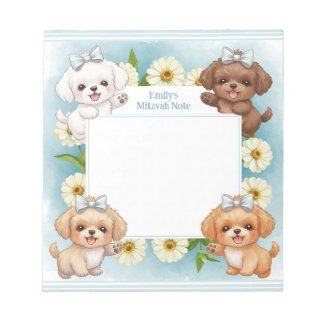 Bloco De Notas Mitzvah Personalizado Nota Fuppies Florais do Bloc