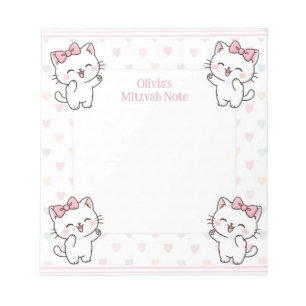 Bloco De Notas Mitzvah Personalizado Nota Gatos de Gatinhos do Bl