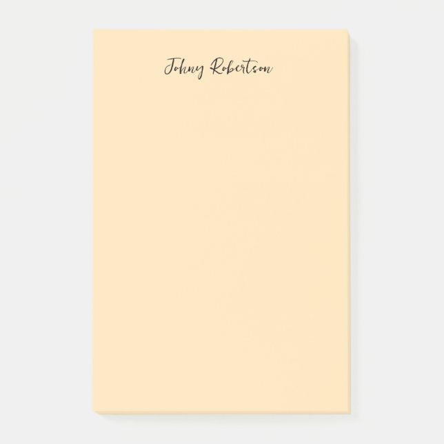Bloco De Notas Mocasiin Peachy Yellow Plain Elegant Professional (Frente)