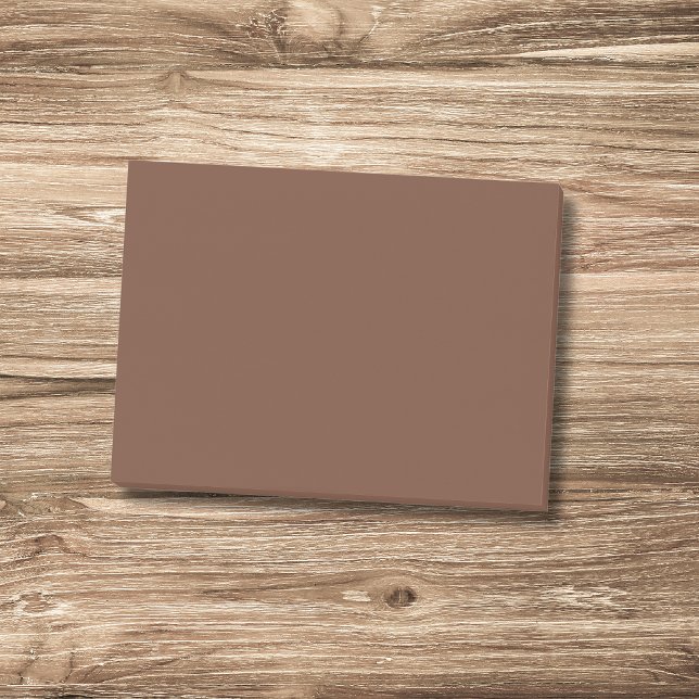 Bloco De Notas Mocha Brown Solid Color | Clássico | Elegante (Criador carregado)