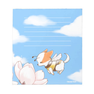 Bloco De Notas Mochi Bee Bumble Bee Doggy Puppy e Sakura