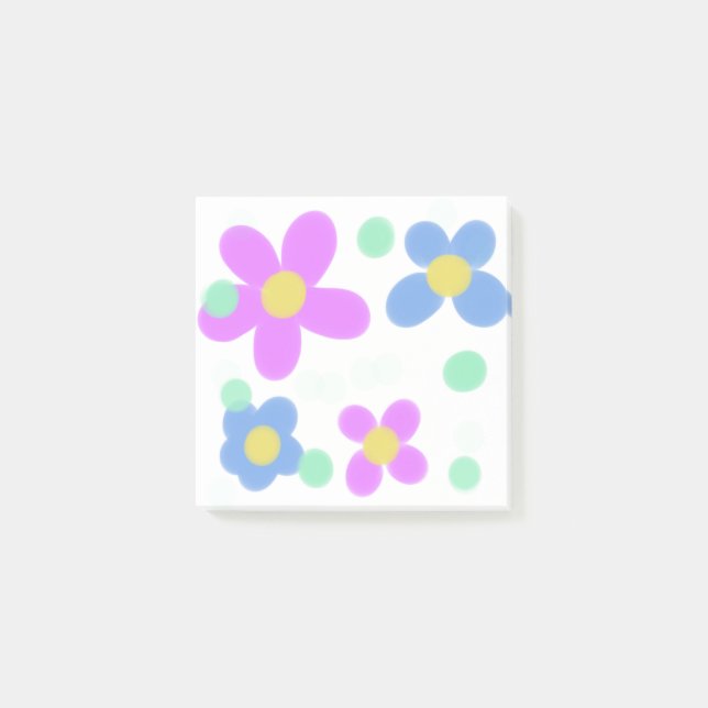 Bloco De Notas Mod Dots Floral Impressão (Frente)