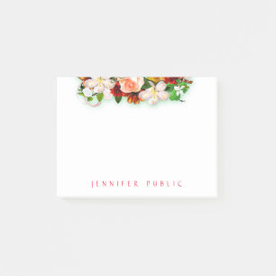 Bloco De Notas Modelo de Buquê Flor Floral Colorida