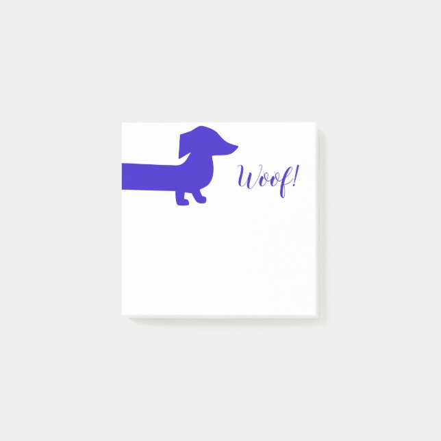 Bloco De Notas Modelo de Dachshund Púrpura (Frente)