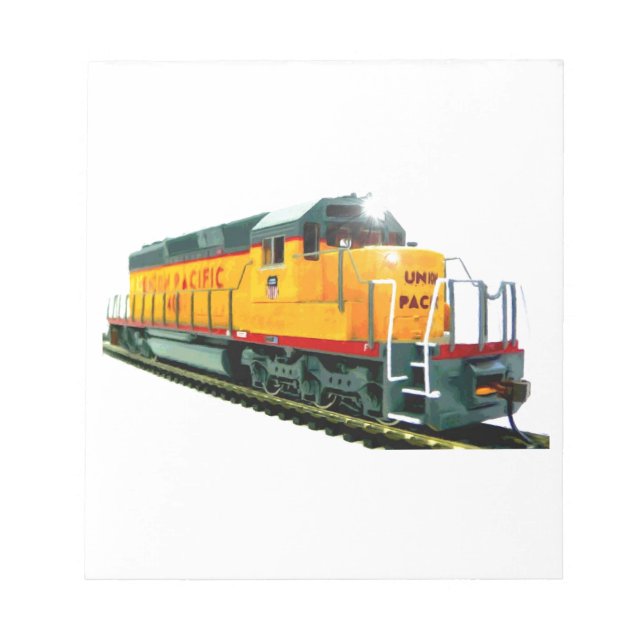 Bloco De Notas Modelo de Locomotiva a Diesel U.P. (Frente)