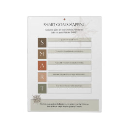 Bloco De Notas Modelo de meta SMART para planejamento eficaz